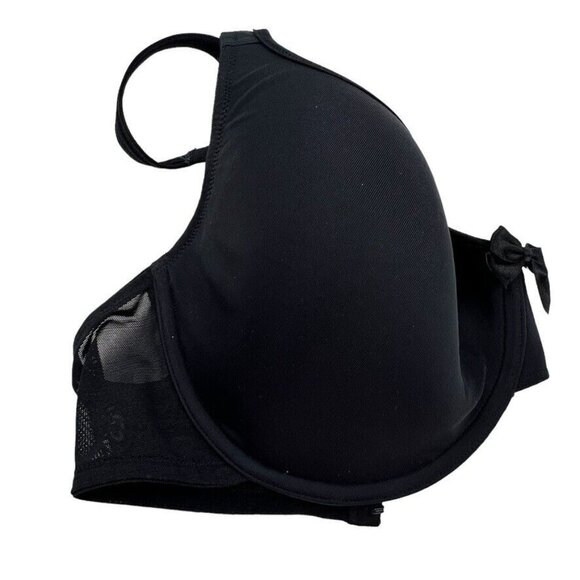 Breezies Womens Padded Bra Size 36D Solid Black Adjustable Strap Wired - Picture 14 of 16